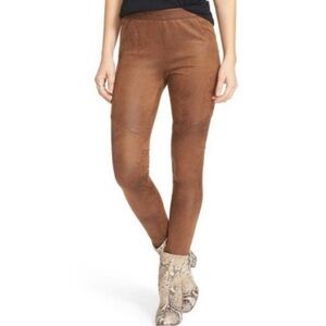 Free People Women's Brown Faux Leather Leggings Size 25